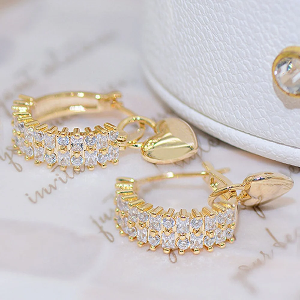 ❤️14k gold diamond earrings❤️ - Picture 2 of 9